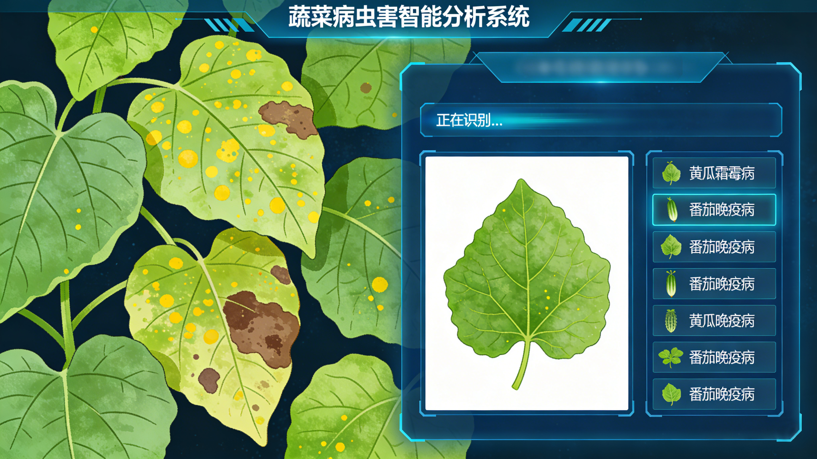 蔬菜病虫害AI分析演示